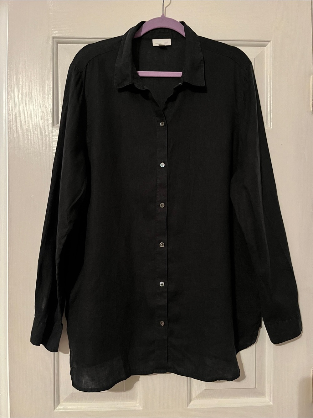 J. Jill Love Linen Women’s 100% Linen Tunic Button-Down Shirt Size Large Tall